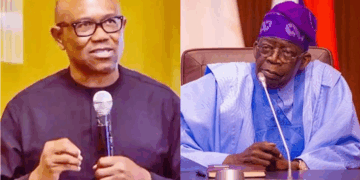 Peter Obi Knocks Tinubu Over Electricity Crisis Photo combo of Peter Obi and President Tinubu