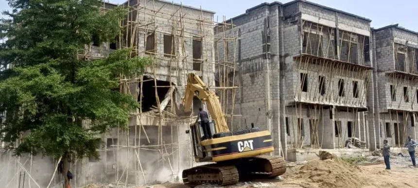 Demolition of Illegal Police Duplexes in Abuja.