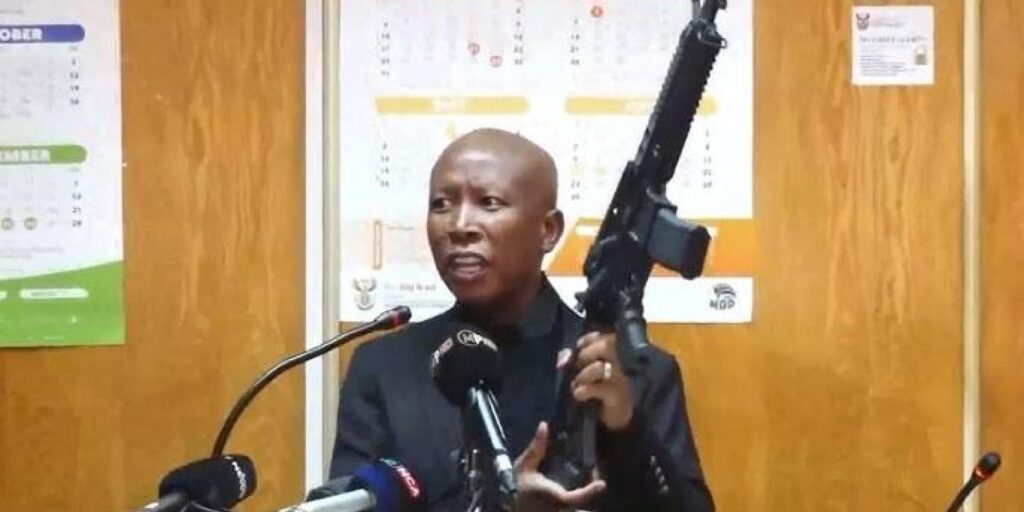 Julius Malema with a Gun