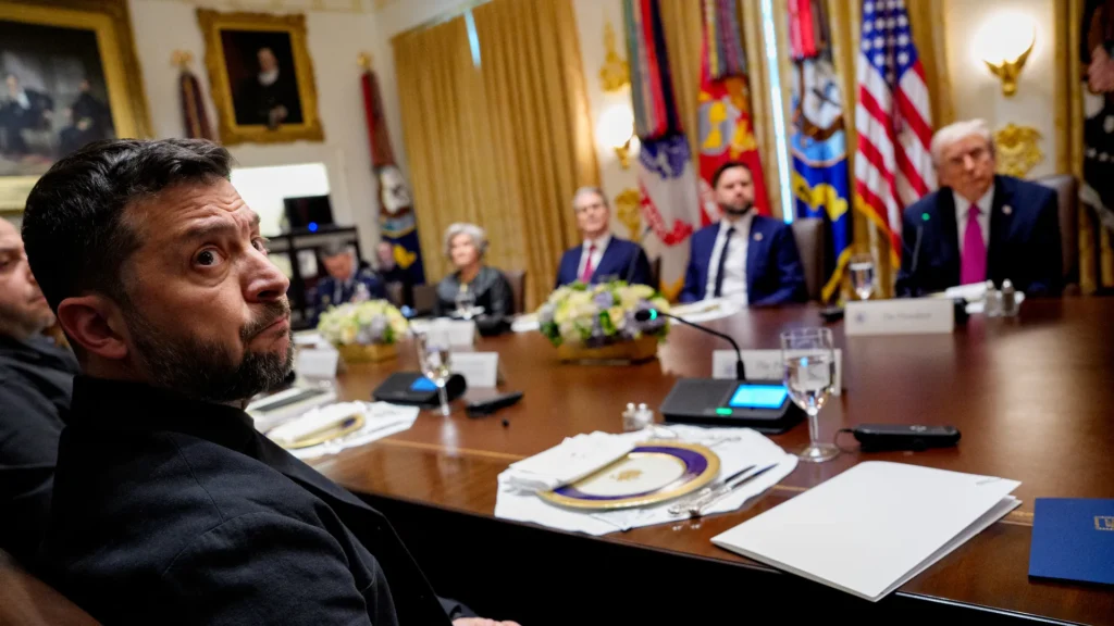 Zelensky meets Trump at the White House.