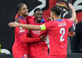 PSG Players Celebrating a Goal