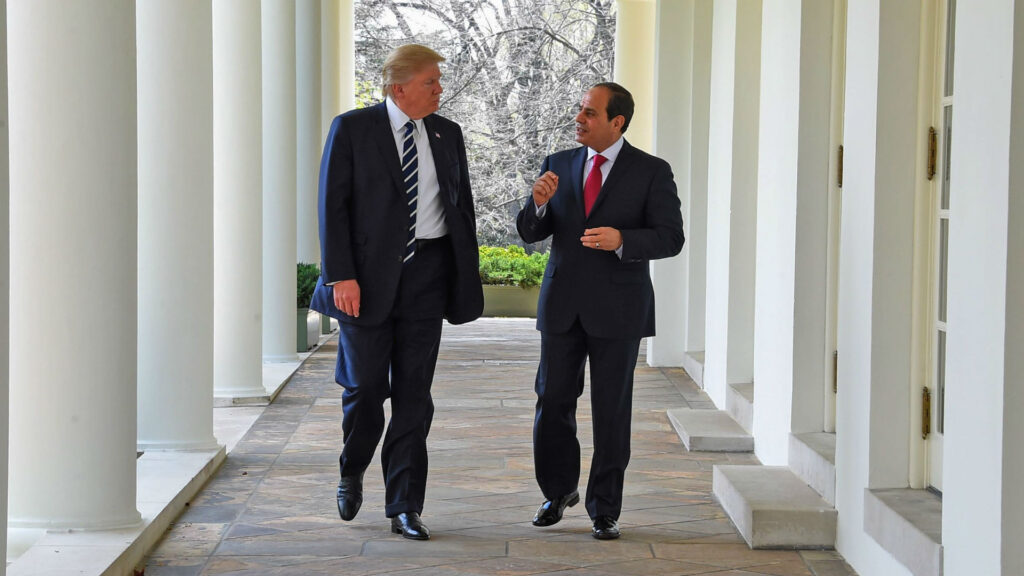 Photo of Donald Trump and Sharm el-Sheikh at the White House
