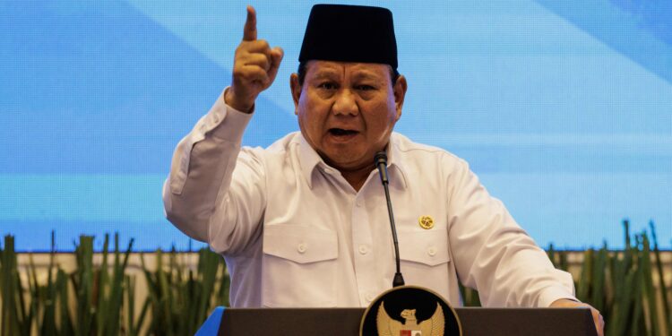 Indonesian President Prabowo Subianto