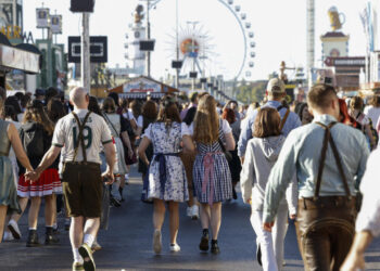 Crowds at Germany’s Oktoberfest
