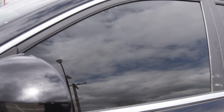 Car with a tinted glass