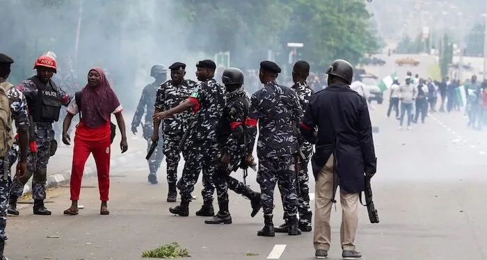 Police fire Tear Gas at Protesters