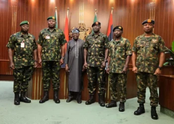 Tinubu with the New Service Chiefs