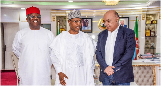 Dave Umahi With Gov Sani