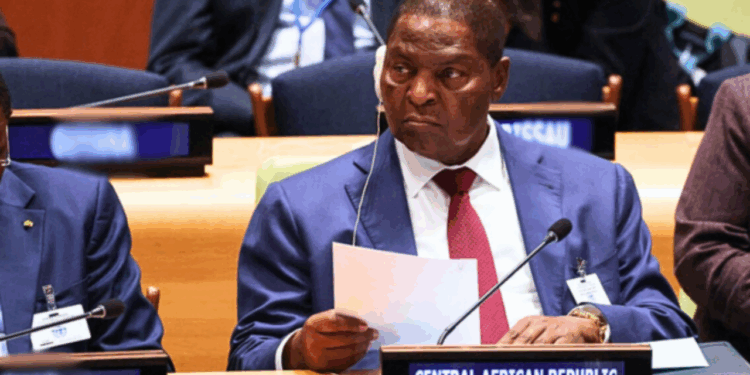 Central African Republic (CAR) President Faustin-Archange Touadera.