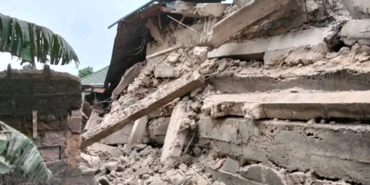 Two-Storey Building Collapses In Lagos