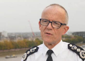 The head of London’s Metropolitan Police, Commissioner Mark Rowley.