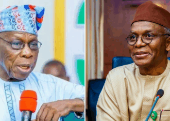 Photo combo of Obasanjo and El-Rufai