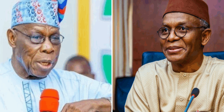 Photo combo of Obasanjo and El-Rufai