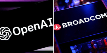 Photo combo of OpenAI and Broadcom