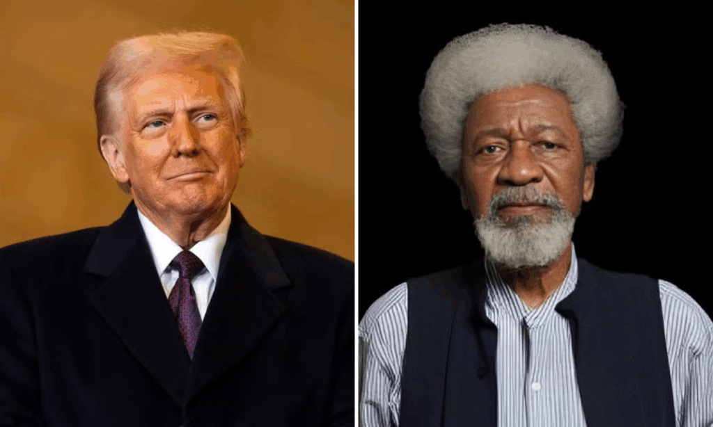 Photo of Trump and Wole Soyinka