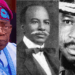 Photo combo of President Bola Tinubu, Herbert Macaulay and Mamman Vatsa