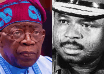 Photo combo of President Tinubu and Late General Mamman Vatsa