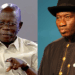 Photo combo of Oshiomhole and Goodluck Jonathan