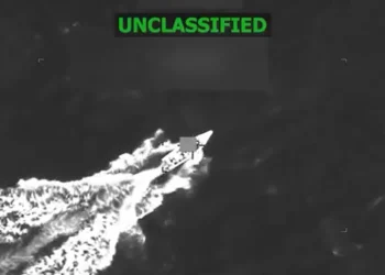 This screen grab from a video posted by US Defense Secretary Pete Hegseth on his X account on November 10, 2025 shows what Hegseth says is a lethal strike on a vessel carrying narcotics in the Eastern Pacific Ocean on November 9, 2025.