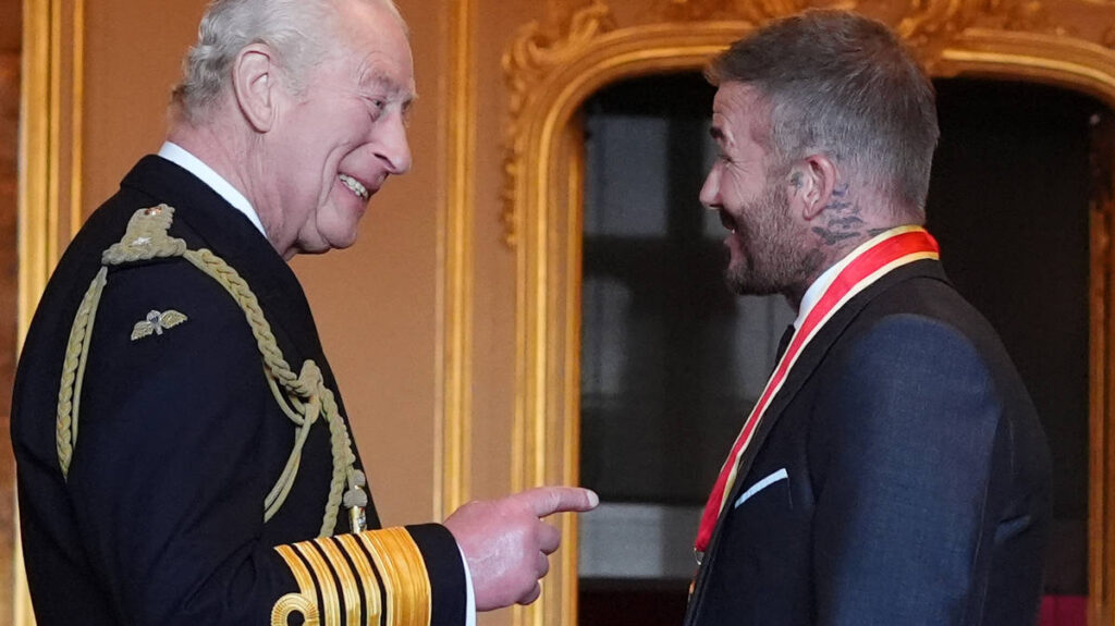 Photo of David Beckham with King Charles III