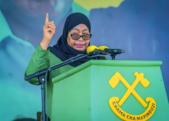 Photo of Tanzanian President Samia Suluhu Hassan.