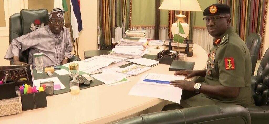 President Tinubu Receives Briefing From COAS