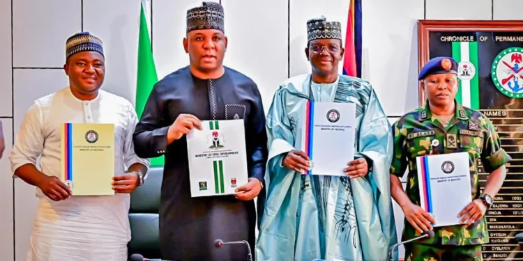 Military industrial complex at the Ajaokuta steel territory in Kogi State.