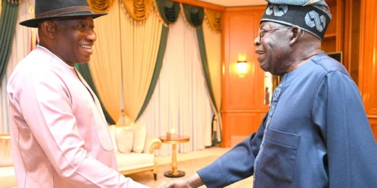Goodluck Jonathan meets Tinubu