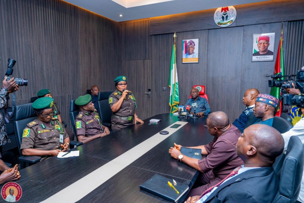 Abia State Governor, Dr. Alex Otti and NCS Officials