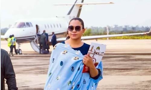 Photo of Senator Natasha Akpoti-Uduaghan at the Airport