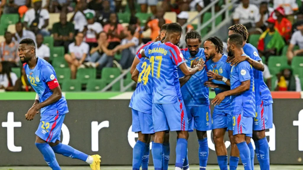 FIFA Fines Nigeria, DR Congo DR Congo players celebrating a goal