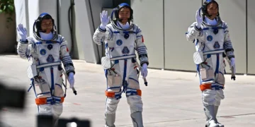 Chinese Astronauts Safely Return After Debris Strike Delays Shenzhou-20 Mission Photo of Chinese Astronauts