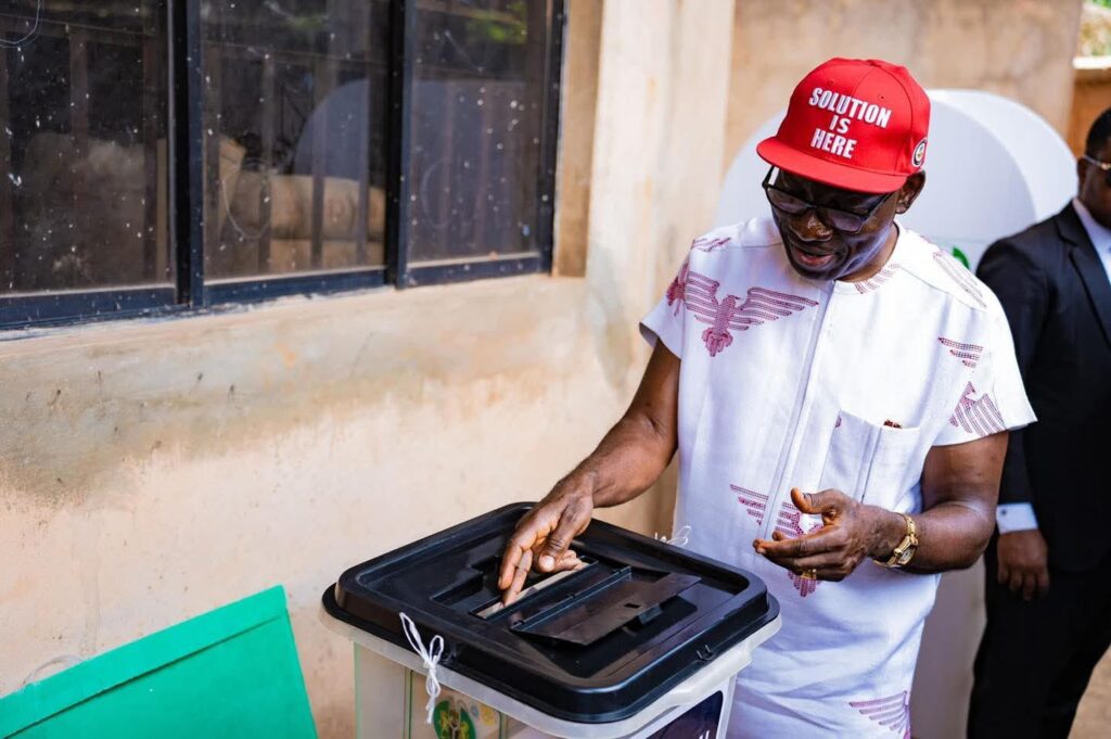 Governor Soludo casting vote