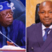 Photo combo of President Bola Tinubu and DSS Director-General, Oluwatosin Ajayi.