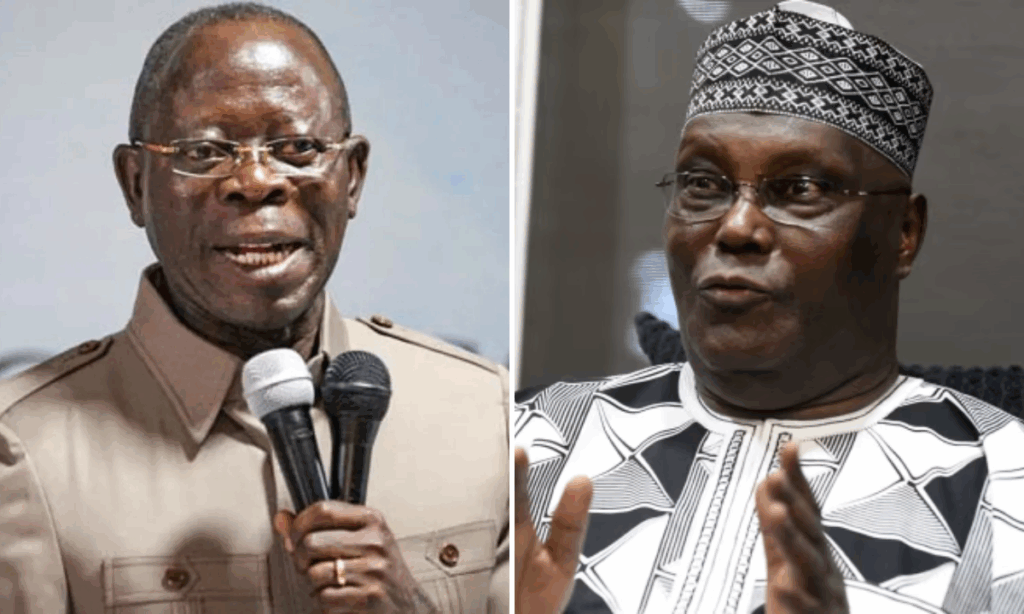 Photo combo of Oshiomhole and Atiku