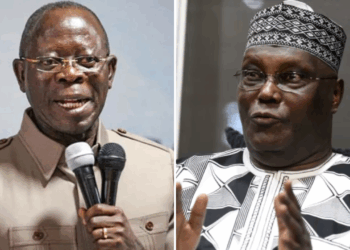 Photo combo of Oshiomhole and Atiku