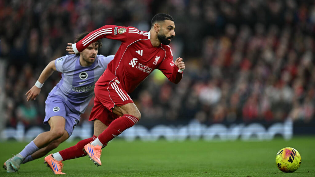 Mohamed Salah in action