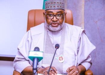 Photo of the Minister of State for regional development, Uba Maigari.