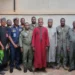 Yusuf Tuggar, meets with the 11 Nigerian Air Force personnel who were briefly detained after their aircraft made an emergency landing in Burkina Faso