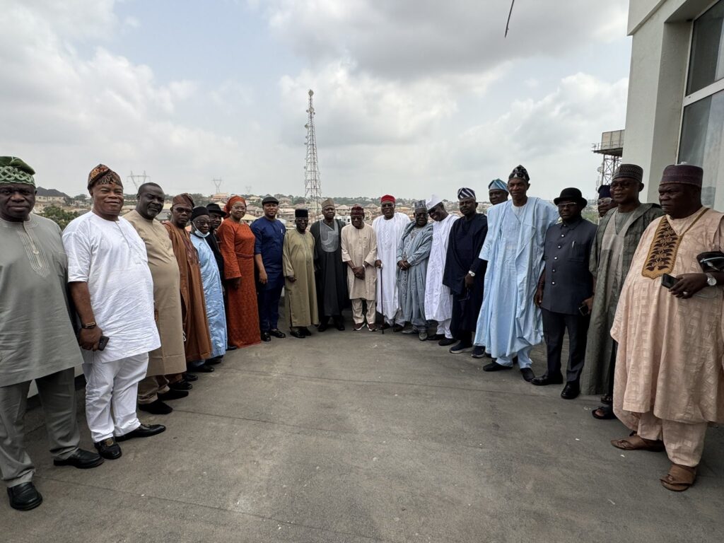 PDP Leaders with former President Olusegun Obasanjo