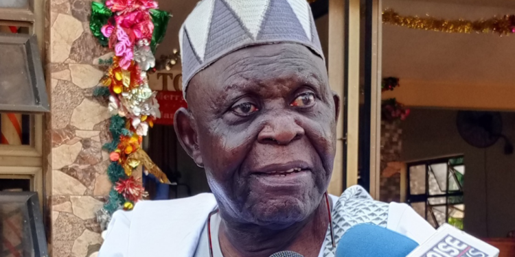 Photo of Former Secretary-General of the pan-Yoruba organisation, Afenifere, and a NADECO chieftain, Ayo Opadokun.