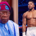 Photo combo of Tinubu and Anthony Joshua