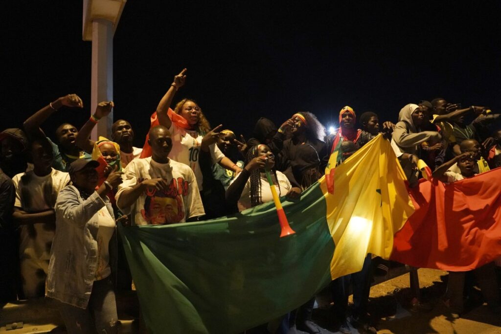 Senegal’s national football team upon their arrival in Dakar.