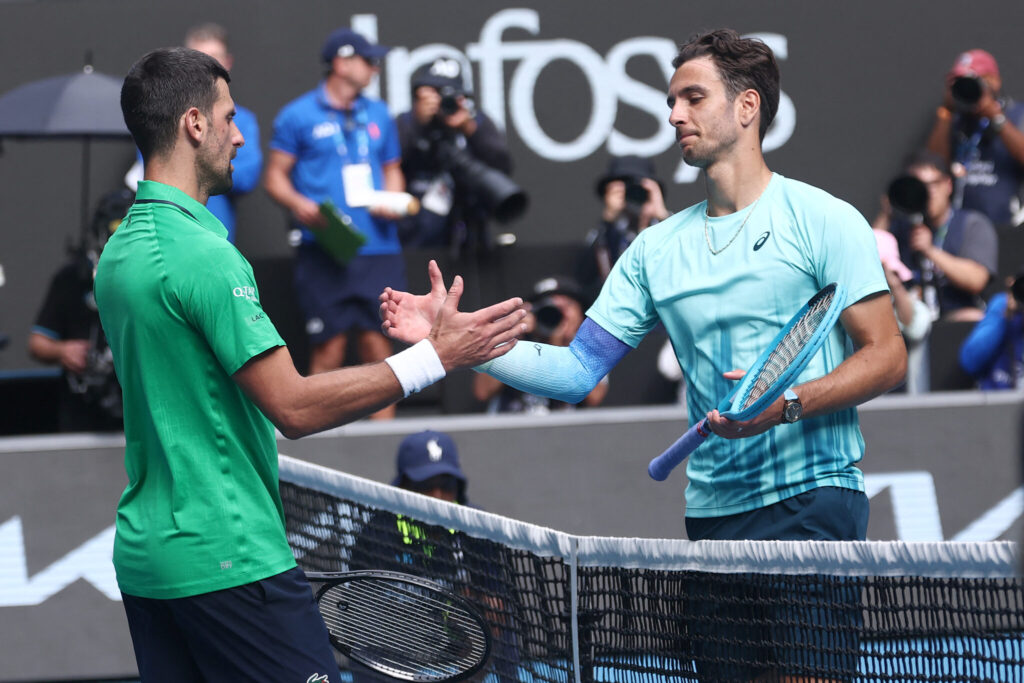 Photo of Novak Djokovic and Lorenzo Musetti