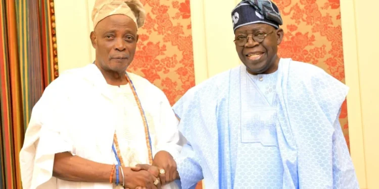 Tinubu and Olubadan Ladoja
