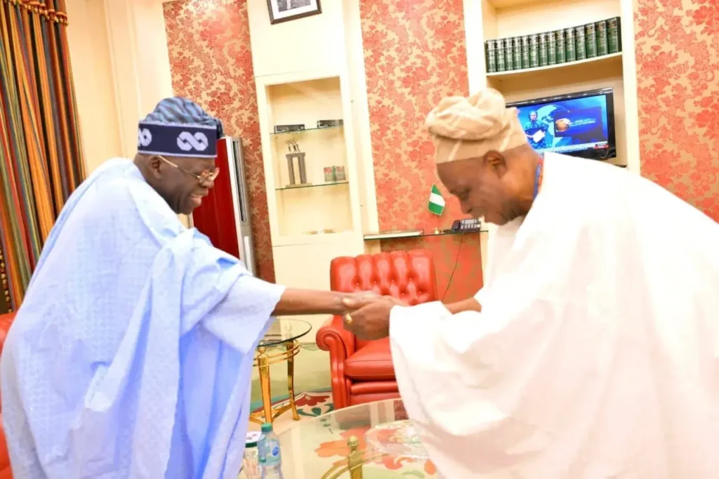 Tinubu and Olubadan Ladoja