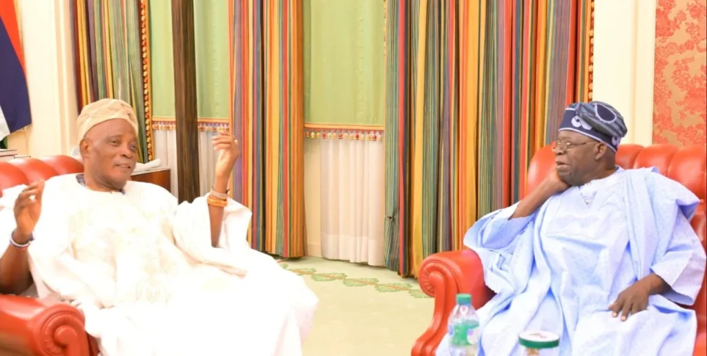 Tinubu and Olubadan Ladoja