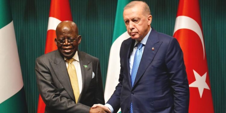 Photo of President Bola Tinubu and President Recep Erdogan