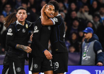 Pedro celebrates scoring for Chelsea
