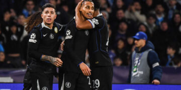 Pedro celebrates scoring for Chelsea